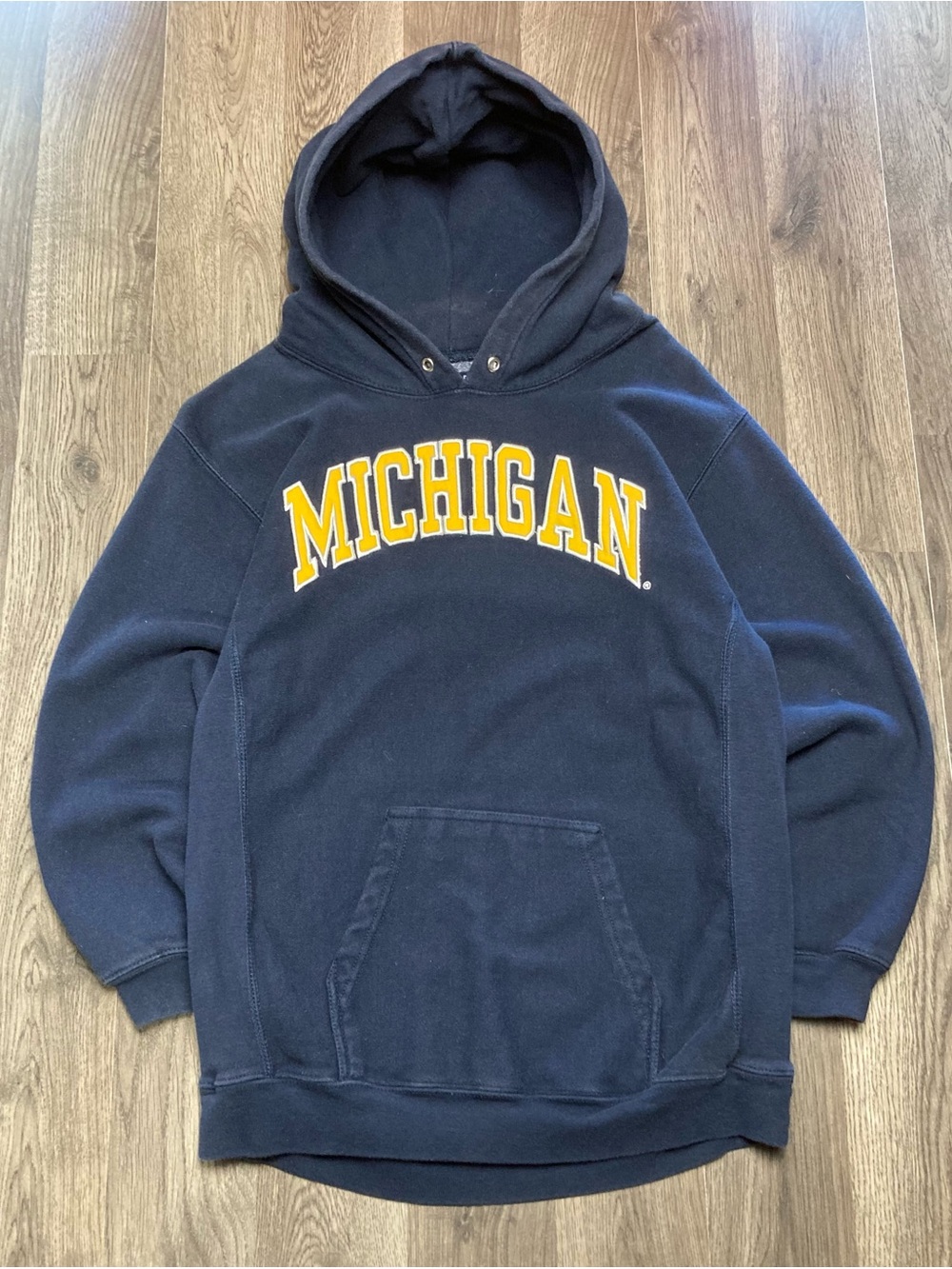 Vintage 1990s Michigan Wolverines Spellout Hoodie
